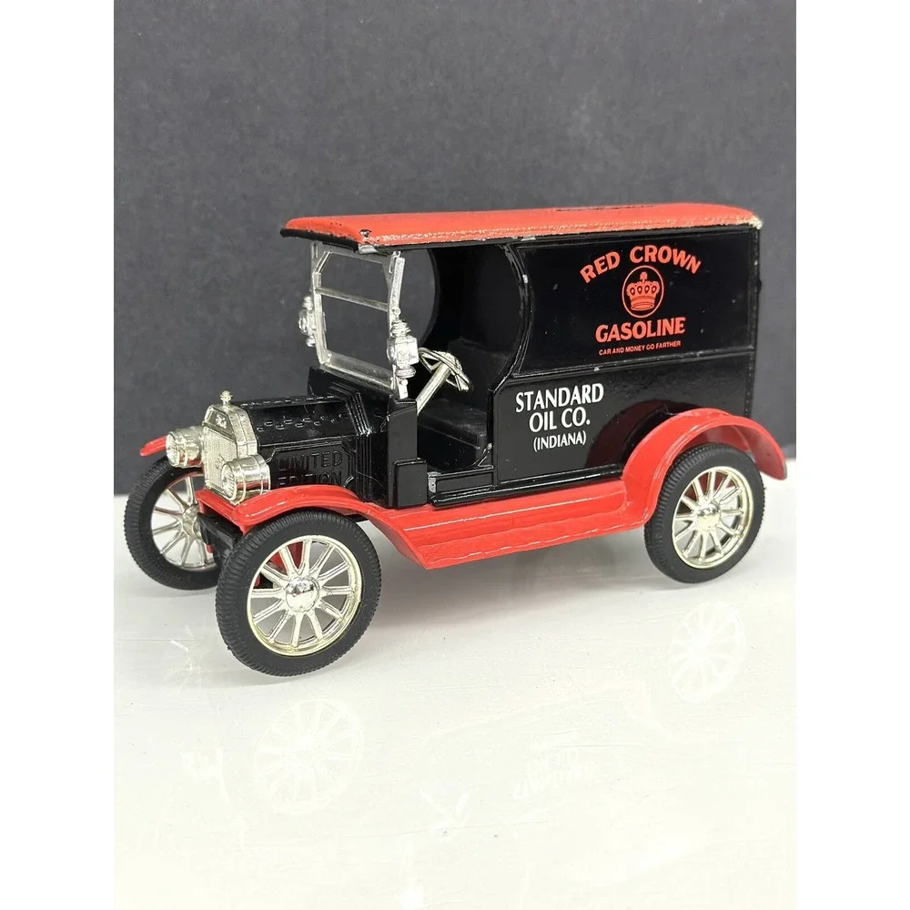 Vintage Standard Oil Red Crown Gasoline Ford Model T Diecast Coin Bank Truck